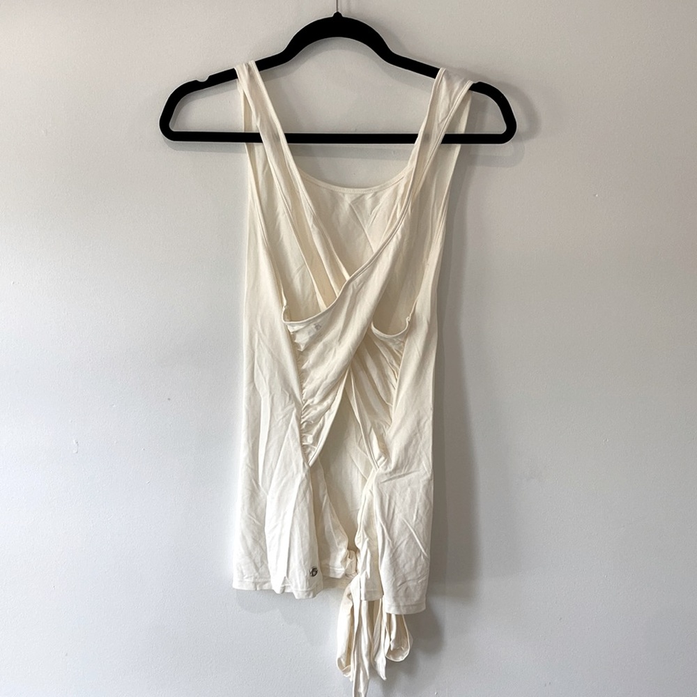 BuffBunny Cream Draped Tank Top